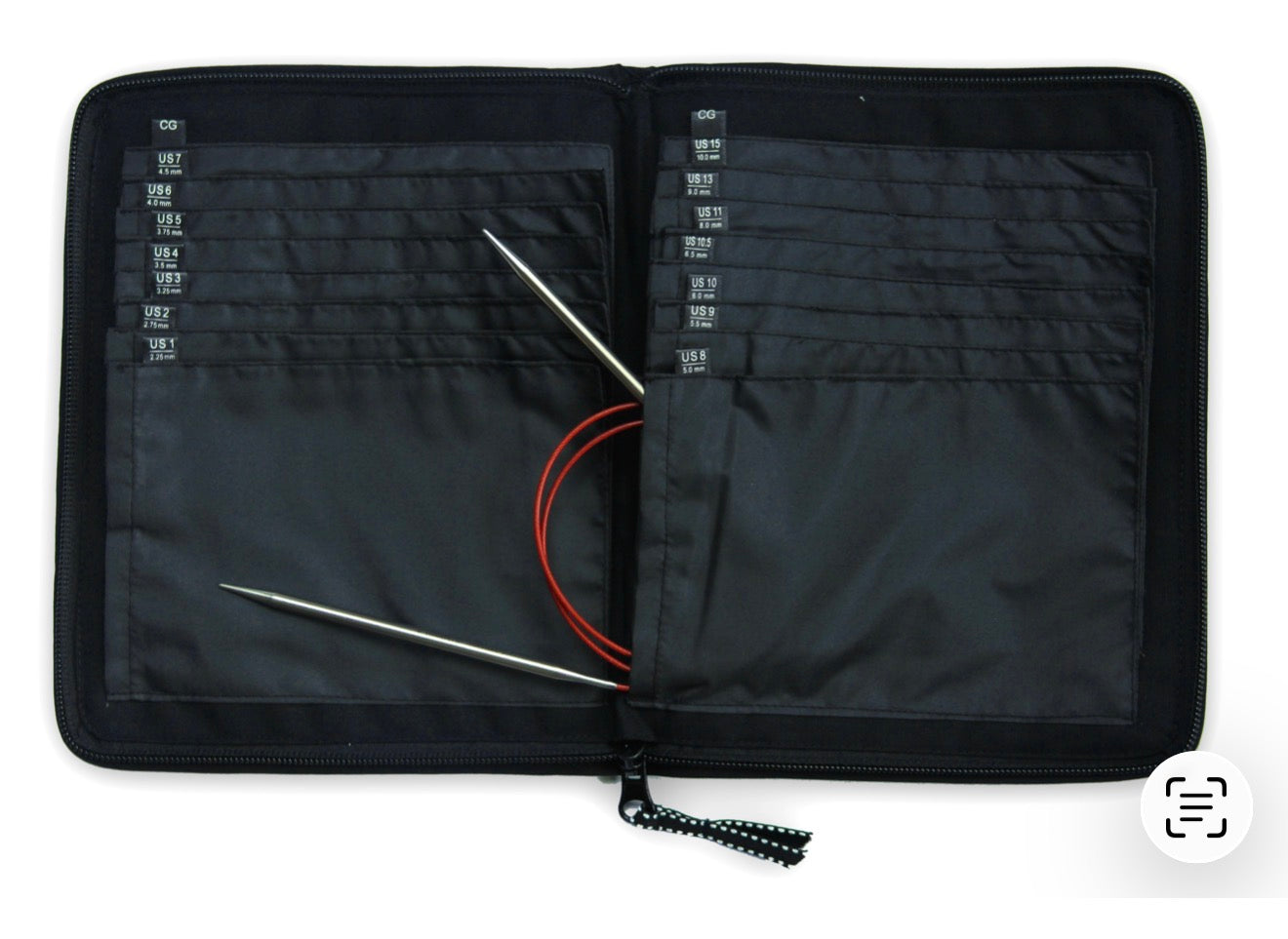 Chiaogoo Circular Needle Case-Empty White Ribbon